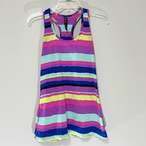 Lukka Multi Colored Striped Racerback Tank Top Size Small